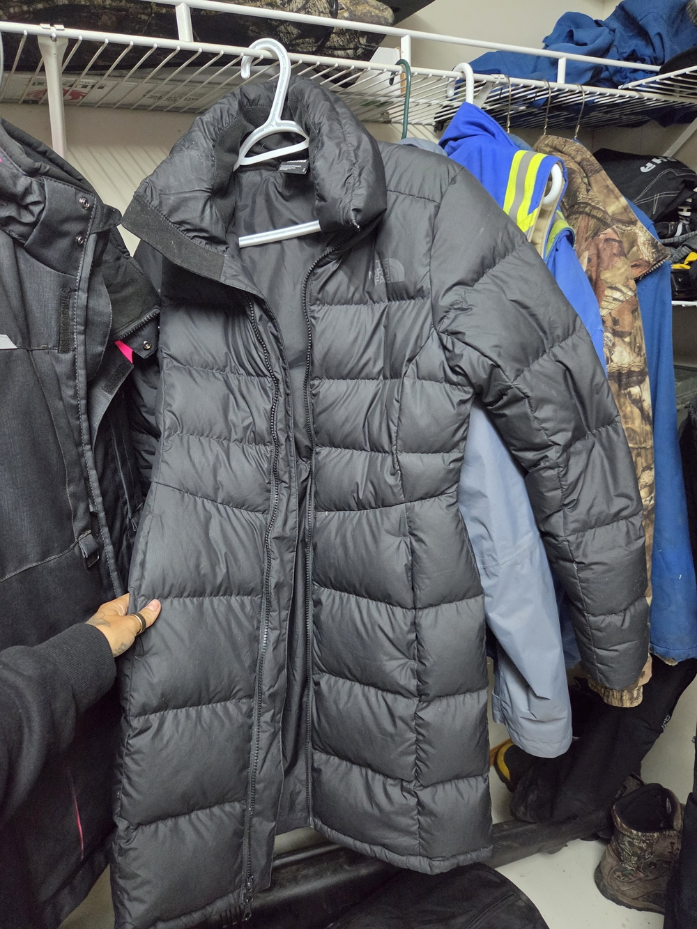 The North Face Black Quilted Long Puffer Jacket